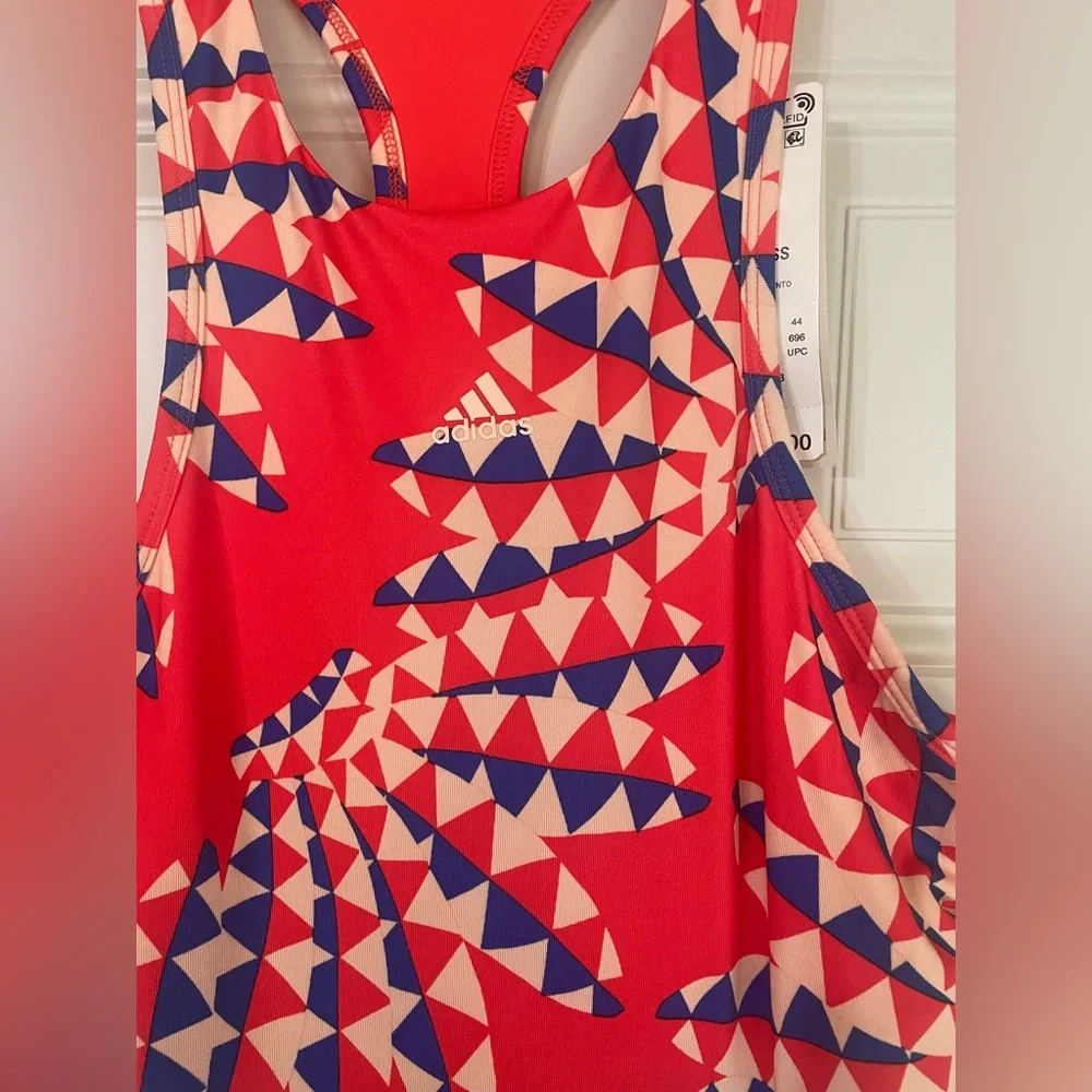 NEW Adidas Farm Rio Psychedelic Wave Red Orange Cut Out Dress Large Festival - Picture 5 of 14